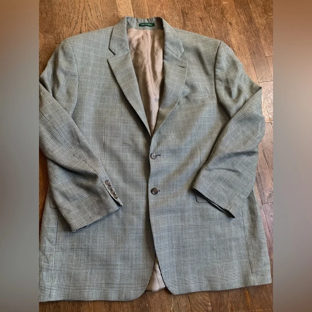 Lauren Ralph Lauren 46R Multicolor Houndstooth Suit Blazer Sports Coat.